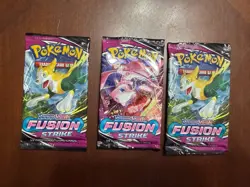 Pokemon TCG: Sword & Shield- (3)Fusion strike Booster Packs- NEW/FACTORY SEALED - Image 1