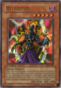 Helpoemer PGD-058 - Ultra Rare - Lightly Played 1st Edition YuGiOh! TCG - Image 1