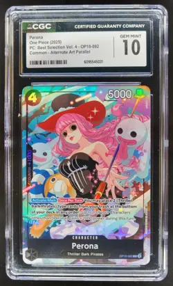 2025 ONE PIECE CCG PERONA ALT ART OP10-092 CGC 10 D PT - Image 1
