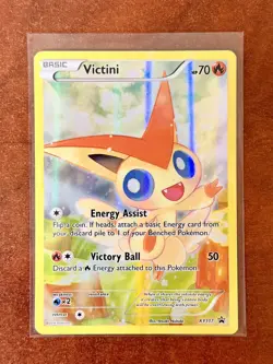 Victini XY117 - Full Art Holo - XY Black Star Promo - Pokemon Card - NM - Image 1