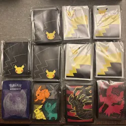 Pokemon Card Sleeves Celebration Black White SunMoon Evolving Sky Umbreon Sealed - Image 1