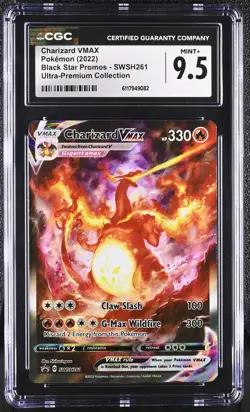 CGC 9.5 Charizard VMAX Black Star Promo SWSH261 UPC Pokemon Card - Image 1