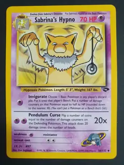 Sabrina's Hypno 56/132 - Gym Challenge Set - Pokemon Card - Lightly Played - Image 1