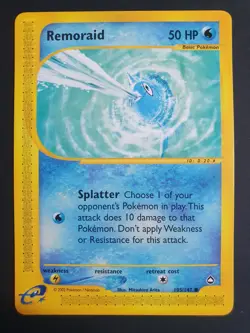 Remoraid 105/147 - Aquapolis Set - Pokemon Ereader Card - Near Mint Condition - Image 1