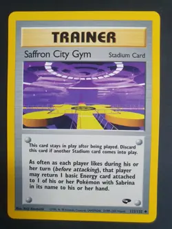 Saffron City Gym 122/132 Trainer - Gym Challenge Set - Pokemon Card - Excellent - Image 1