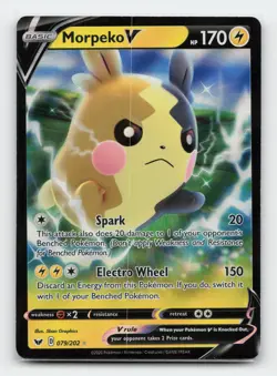 Morpeko V 079/202 Ultra Rare SWSH01: Sword & Shield Base Set Pokemon Card - Image 1