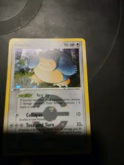 Pokemon TCG Snorlax 15/112 FireRed & LeafGreen Reverse Holo Rare Card - Image 2