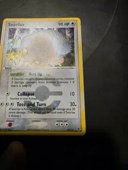 Pokemon TCG Snorlax 15/112 FireRed & LeafGreen Reverse Holo Rare Card - Image 3