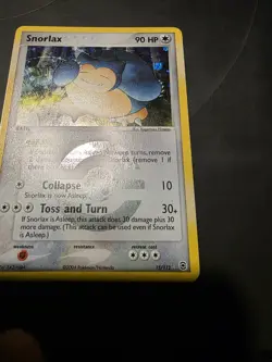 Pokemon TCG Snorlax 15/112 FireRed & LeafGreen Reverse Holo Rare Card - Image 4