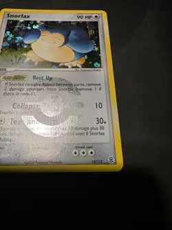 Pokemon TCG Snorlax 15/112 FireRed & LeafGreen Reverse Holo Rare Card - Image 5