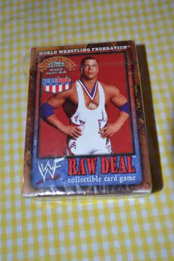 WWF Raw Deal Survivor Series Kurt Angle 61-Card Starter Deck sealed 2001 - Image 1