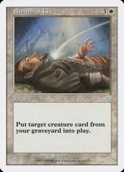 Breath of Life 1x MtG Starter 1999 PLAYED - Image 1