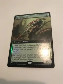 Tempered Sliver : MtG (Foil Extended Art) #657 Secret Lair Drop Series NM; green - Image 1