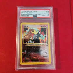 2001 POKEMON GAME MOVIE POKEMON 3 MOVIE PROMO #34 ENTEI-REVERSE FOIL PSA 8 - Image 1