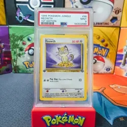 PSA 9 MINT 1999 Pokemon Game 1st Edition Jungle Meowth 56 - Image 1