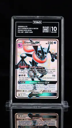 2019 Pokemon GRENINJA GX Sun and Moon Hidden Fates #SV56 Shining Rare TAG 10 - Image 1