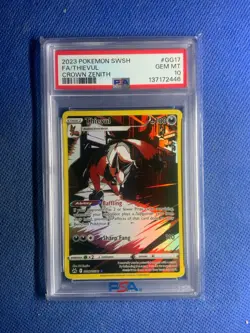 PSA 10 Gem Mint 2023 Pokemon SWSH FA/Thievul GG17/GG70 Crown Zenith - Image 1