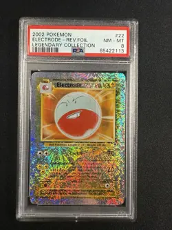 Electrode Reverse Foil #22 2002 - Pokemon - Legendary Collection PSA 8 - Image 1