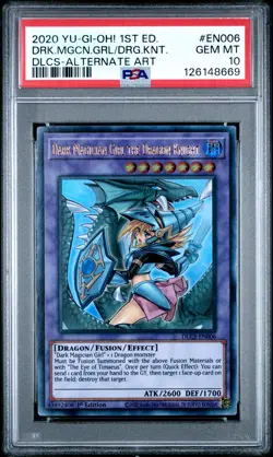 Yugioh Dark Magician Girl the Dragon Knight DLCS PSA 10 Alternate Art #EN006 - Image 1