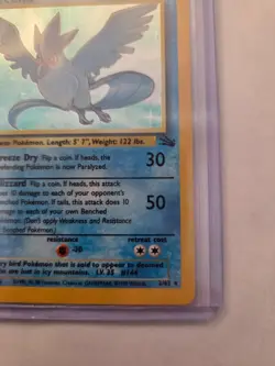 Pokemon TCG Articuno Fossil Holo Unlimited Rare Card 2/62 LP-NM - Image 5