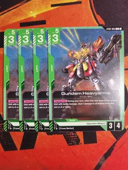 Gundam Card Game Gundam Heavyarms ST02-003 NM Playset 4X - Image 1