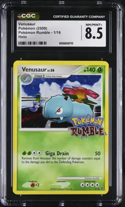 CGC 8.5 Venusaur 2009 Rumble 1/16 Holo Pokemon Card - Image 1