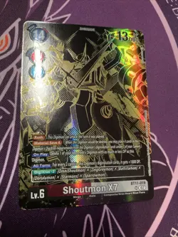 Shoutmon "X7" Rise of Digimon Alternate Art SR BT11-019 NM Digimon Card Game - Image 1