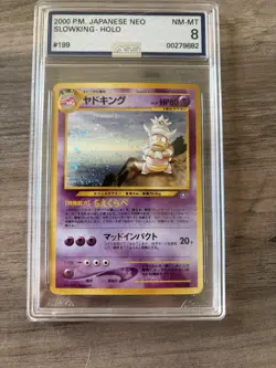 Pokemon 2000 Japanese Neo #199 Slowking-Holo Card AGS NM-MT 8 - Image 1