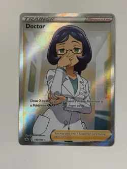 Pokemon Doctor 190/198 Chilling Reign Ultra Rare Full Art Holo Card NM - Image 1