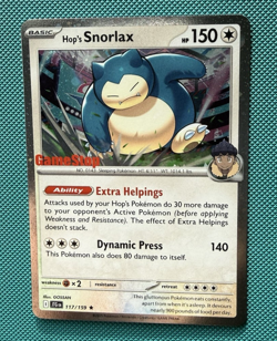 Pokemon TCG Hop's Snorlax Stamped Promo Card 117/159 GameStop Exclusive - Image 1