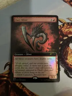 1x Fury Sliver MTG Secret Lair Drop Extended Art Rare Foil NM - Image 1