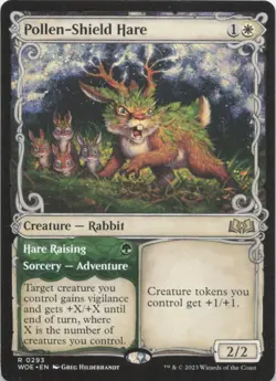 Pollen-Shield Hare (Showcase) R Wilds of Eldraine 293 LP - Image 1