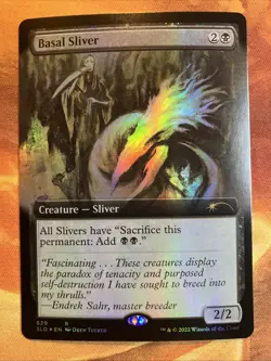 MTG Foil Extended Art Basal Sliver Secret Lair Drop Series Near-Mint Rare!! - Image 1