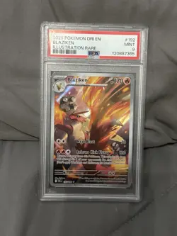 2025 POKEMON DRI EN-DESTINED RIVALS ILLUSTRATION RARE #192 BLAZIKEN PSA 9 TCG - Image 1