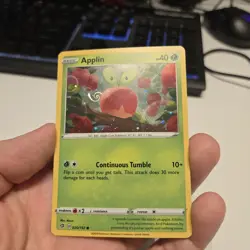 Applin Pokemon Sword and Shield Blister Exclusive Holo with HD Swirl 🌀020/192 - Image 2