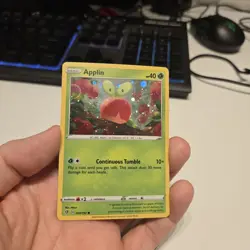 Applin Pokemon Sword and Shield Blister Exclusive Holo with HD Swirl 🌀020/192 - Image 3