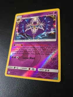 Lunala [Reverse Holo] #102 Pokemon Cosmic Eclipse LP - Image 2