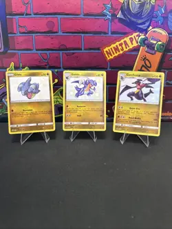 Pokemon TCG Gible SV38 Gabite SV39 And Garchomp SV40 Hidden Fates Shiny Lot Of 3 - Image 1