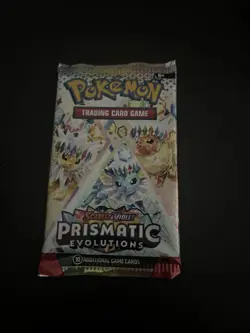 22.25g HEAVY Prismatic Evolutions Pokemon Sealed Booster Pack New - Image 2