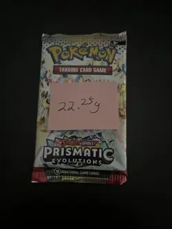 22.25g HEAVY Prismatic Evolutions Pokemon Sealed Booster Pack New - Image 3