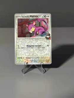 Pokemon TCG Destined Rivals - Team Rocket's Rattata 147/182 Reverse Holo NM - Image 1