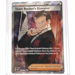 Pokemon TCG Team Rocket's Giovanni 225/182 NM Ultra Rare Holo - Image 1