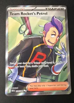Team Rocket’s Petrel 226/182 Full Art Holo - Destined Rivals Pokemon TCG NM - Image 1