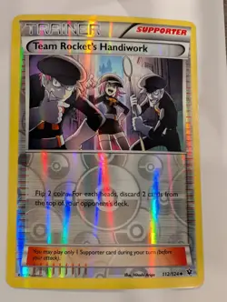 Team Rocket's Handiwork 112/124 XY Fates Collide Pokemon Reverse Holo Foil Nice! - Image 1