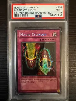 2003 Magic Cylinder LON-104 Secret Rare 1st Edition PSA 9 Mint, Yu-Gi-Oh - Image 1