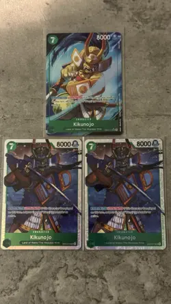 Kikunojo Alternate Alt Art SR One Piece TCG English OP14 (1) + 2 Sec R NM. - Image 1
