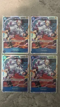 Lot (4x) OP13-054 Yamato SR Playset One Piece TCG English. - Image 1