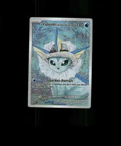 Fan-ART READ DESCRIPTION BELOW HOLO Vaporeon Card Vaporeon Pokemon Card p1 - Image 1