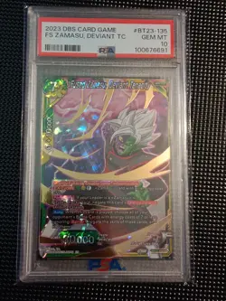Dragon Ball Super Card Game Fused Zamasu, Deviant Tenacity BT23-135 SR PSA 10 - Image 1