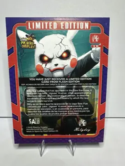 Pikachu Cosplay Limited Edition Saw (Silver) Large Card - Image 2
